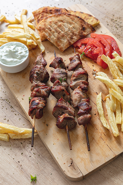 Greek Souvlaki. Mediterranean cuisine