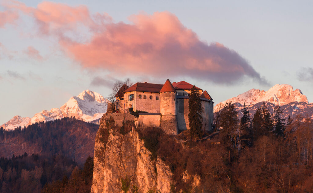 Omnipotent castle in Bled. One of its main historical attractions